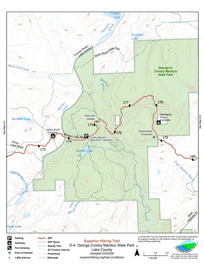 SHT Map D-4: George Crosby Manitou State Park Preview 1