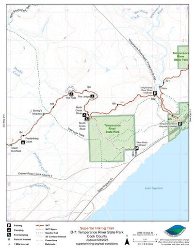 SHT Map D-7: Temperance River State Park Preview 1