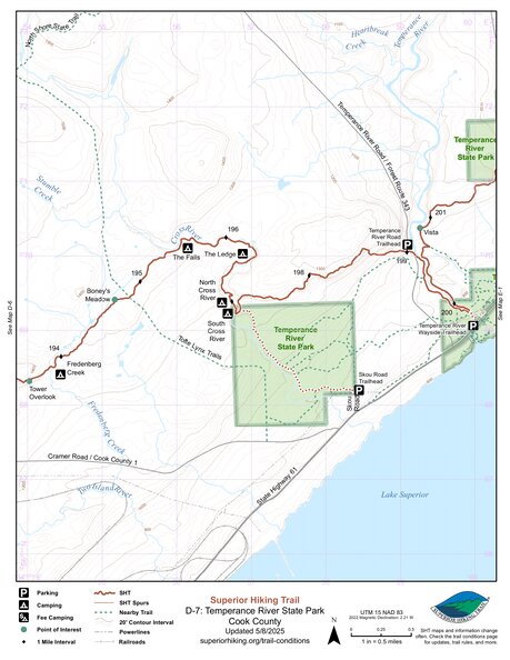 SHT Map D-7: Temperance River State Park Preview 1