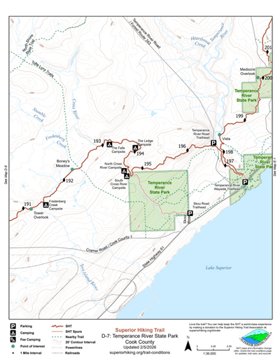 SHT Map D-7: Temperance River State Park Preview 1