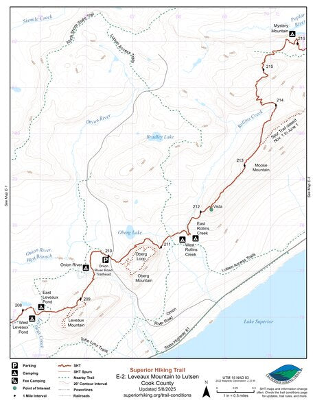 SHT Map E-2: Leveaux Mountain to Lutsen Preview 1