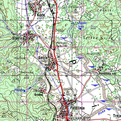 Surveying and Mapping Authority of the Republic of Slovenia Postojna (T504701A) digital map