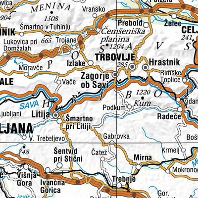 Surveying and Mapping Authority of the Republic of Slovenia Slovenia 1:1,000,000 digital map
