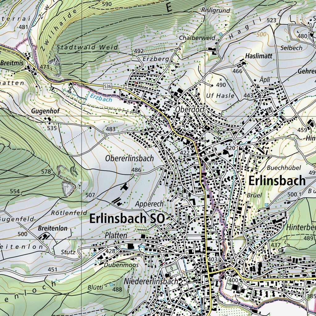 Aarau, 1:25,000 Map by SwissTopo | Avenza Maps