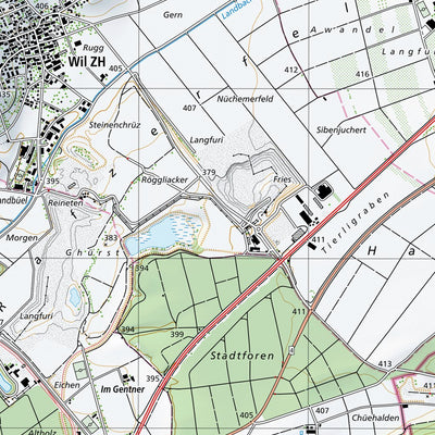 SwissTopo Andelfingen, 1:25,000 digital map