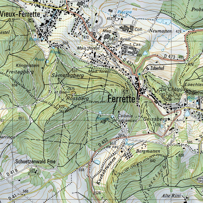 SwissTopo Arlesheim, 1:25,000 digital map