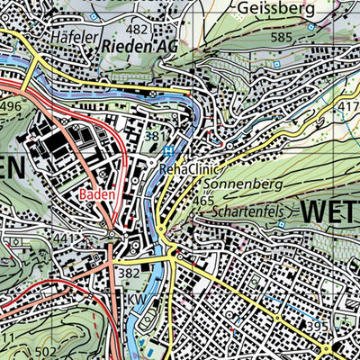 SwissTopo Baden, 1:50,000 digital map