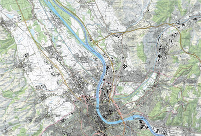 SwissTopo Basel, 1:25,000 digital map