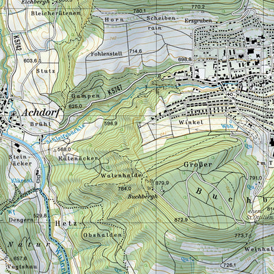 SwissTopo Beggingen, 1:25,000 digital map