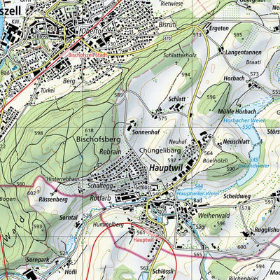 SwissTopo Bischofszell, 1:25,000 digital map