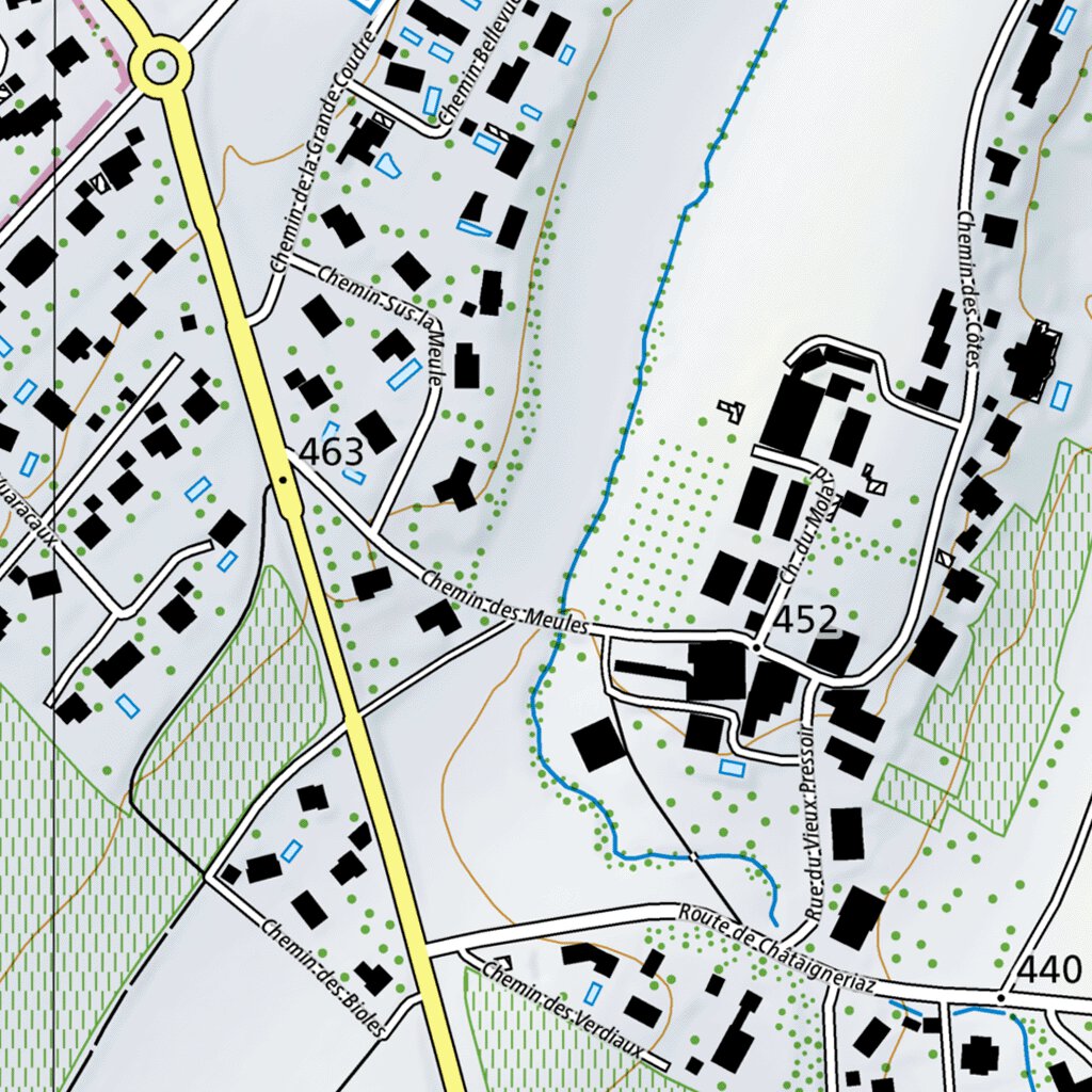 Commugny, 1:10,000 Map by SwissTopo | Avenza Maps