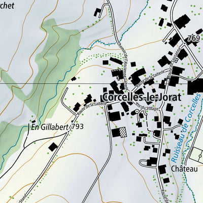 SwissTopo Corcelles-le-Jorat, 1:10,000 digital map