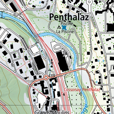 SwissTopo Cossonay, 1:10,000 digital map