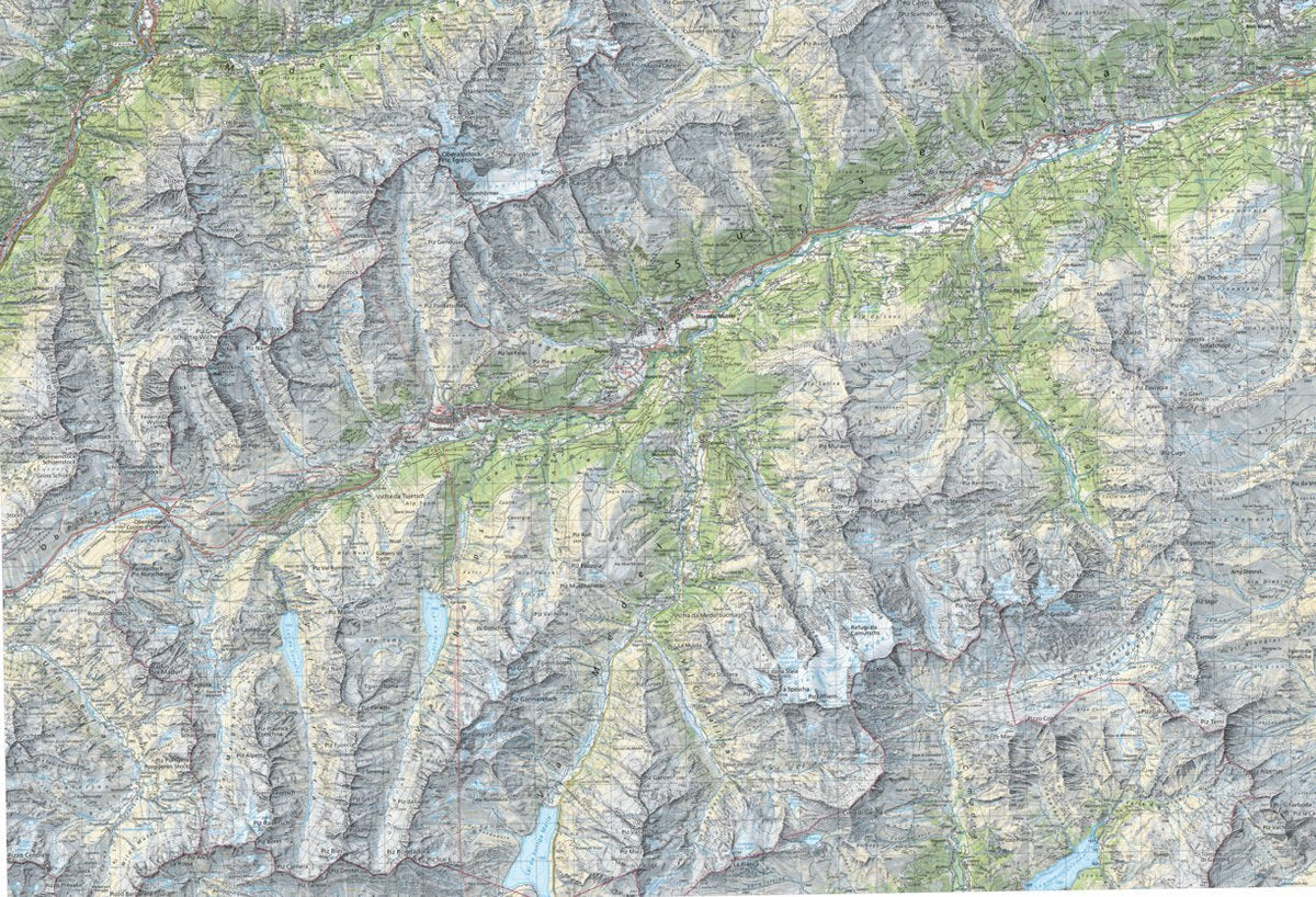 Disentis / Mustér, 1:50,000 Map by SwissTopo | Avenza Maps