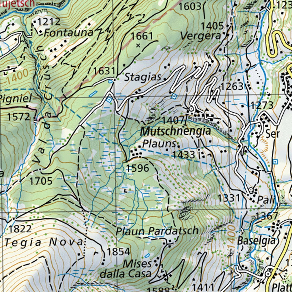 Disentis / Mustér, 1:50,000 Map by SwissTopo | Avenza Maps