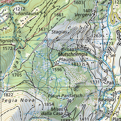 SwissTopo Disentis / Mustér, 1:50,000 digital map