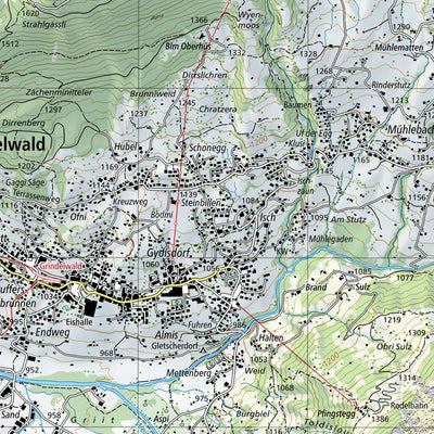SwissTopo Echallens, 1:25,000 digital map