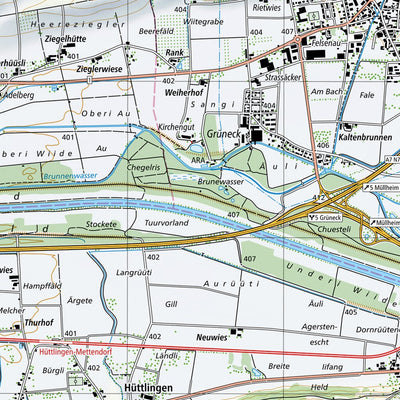 SwissTopo Frauenfeld, 1:25,000 digital map