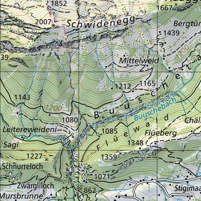 SwissTopo Gantrisch, 1:50,000 digital map