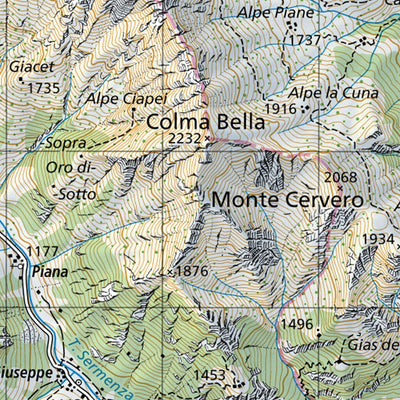 SwissTopo Gressoney, 1:50,000 digital map