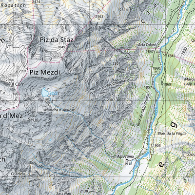 SwissTopo Hinterrhein, 1:25,000 digital map