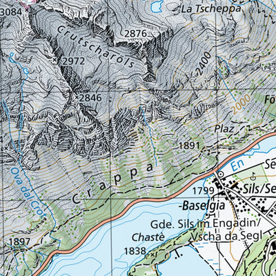 SwissTopo Julierpass / Pass dal Güglia, 1:50,000 digital map