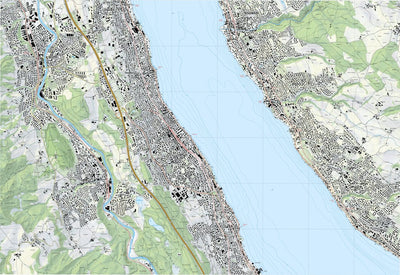 SwissTopo Langnau am Albis, 1:10,000 digital map