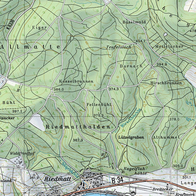 SwissTopo Laufenburg, 1:25,000 digital map