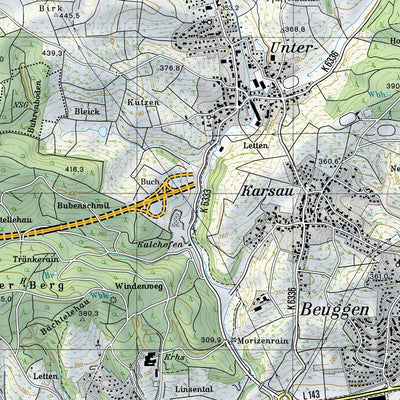 SwissTopo Laufenburg, 1:25,000 digital map