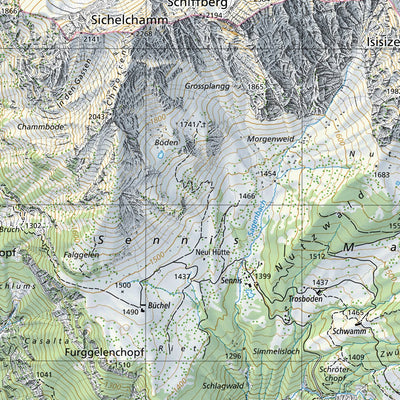 SwissTopo Le Locle, 1:25,000 digital map