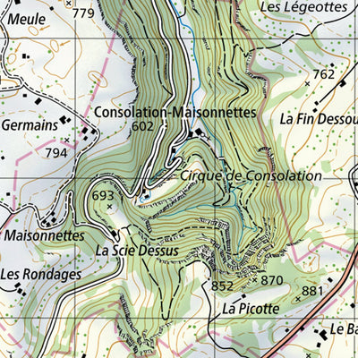 SwissTopo Le Locle, 1:50,000 digital map