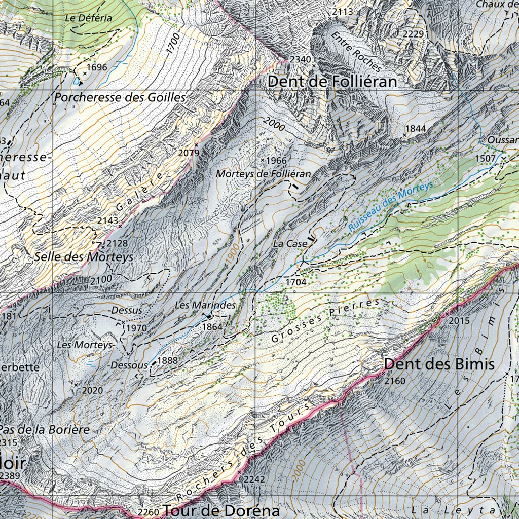 Le Rouses Map Les Rousses, 1:25,000 Map by SwissTopo | Avenza Maps