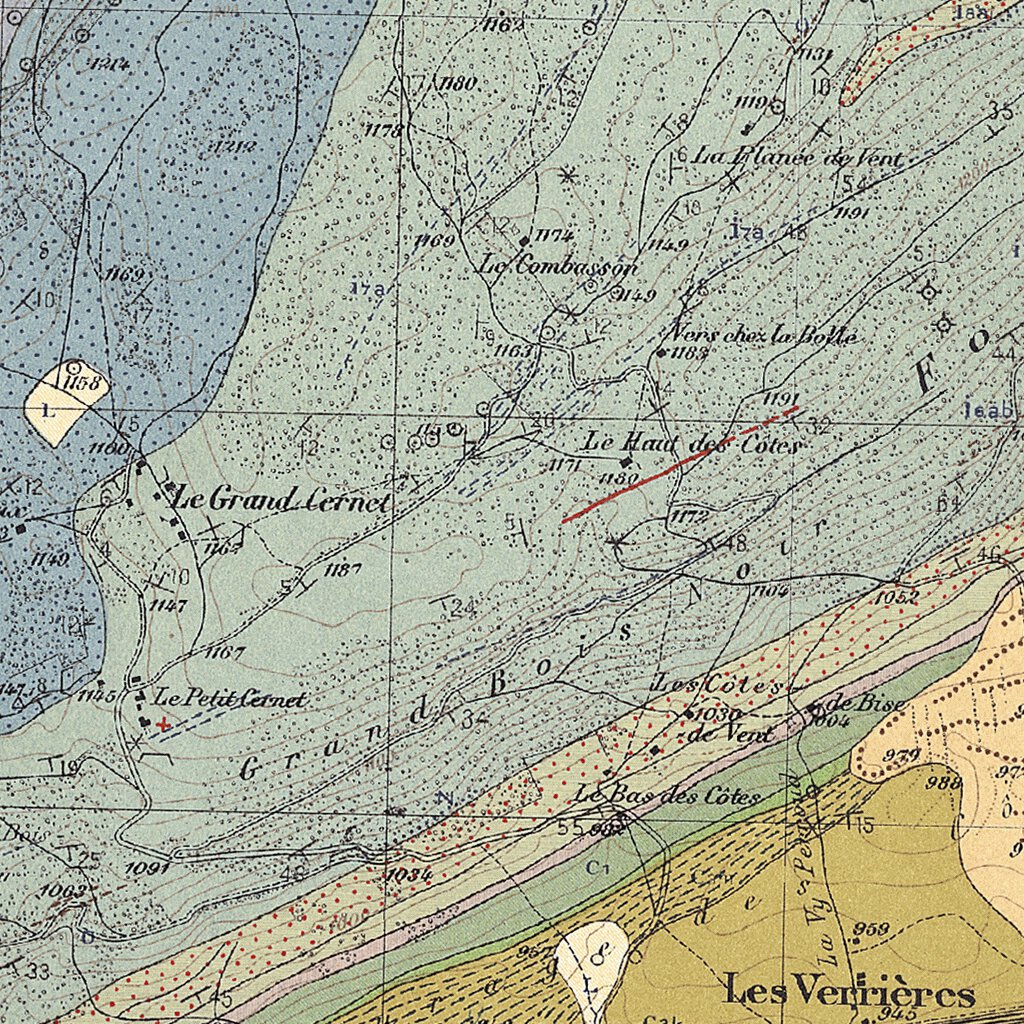 Les Verrières, 1:25,000 GA Map by SwissTopo | Avenza Maps