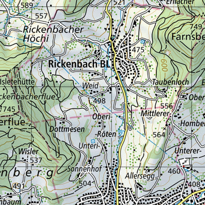 SwissTopo Liestal, 1:50,000 digital map