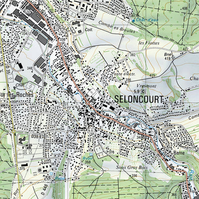 SwissTopo Montbéliard, 1:25,000 digital map