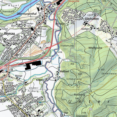 SwissTopo Murgenthal, 1:25,000 digital map