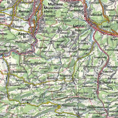 SwissTopo Nordwest-Schweiz Suisse Nord-Ouest, 1:200,000 digital map