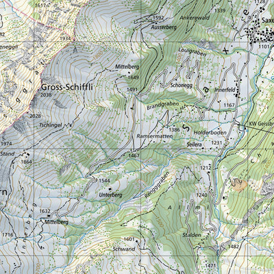 SwissTopo Oberalppass, 1:25,000 digital map