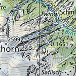 SwissTopo Oberwallis, 1:100,000 digital map