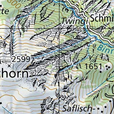 SwissTopo Oberwallis, 1:100,000 digital map