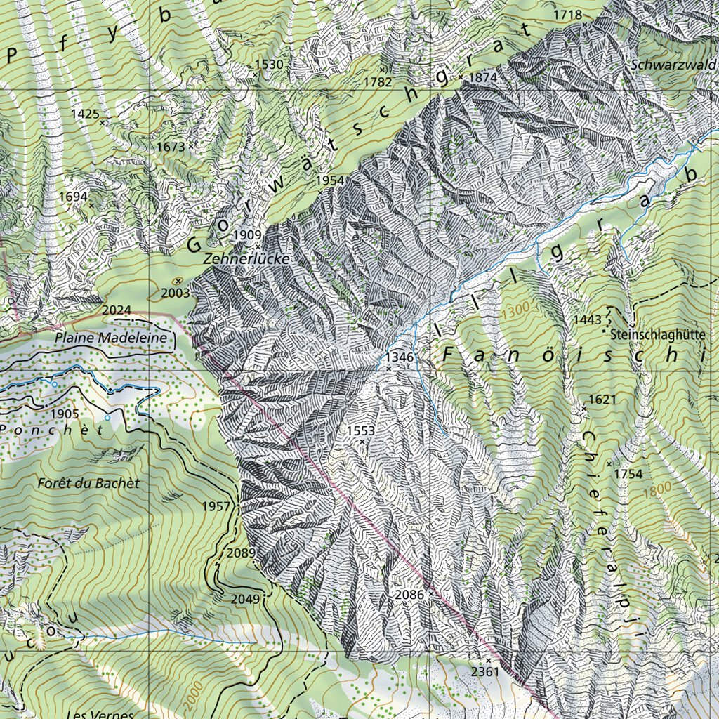 Osogna, 125,000 Map by SwissTopo Avenza Maps