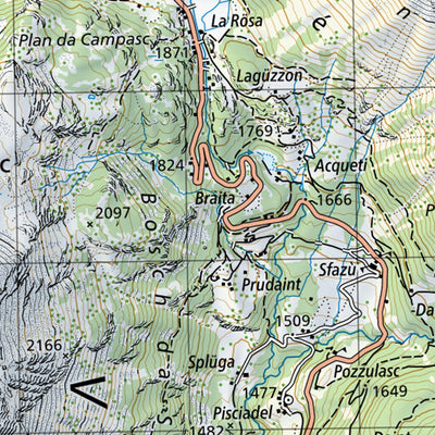 SwissTopo Passo del Bernina, 1:50,000 digital map