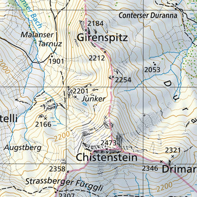 SwissTopo Prättigau, 1:50,000 digital map