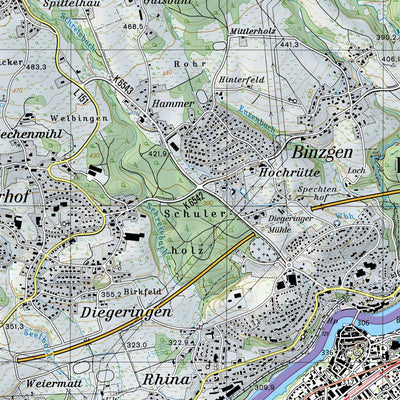 SwissTopo Rheinfelden, 1:25,000 digital map