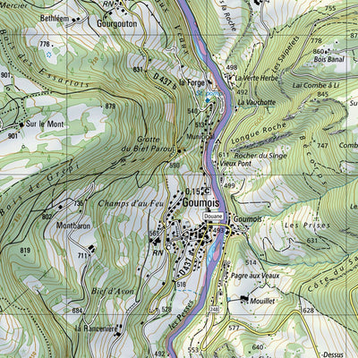 SwissTopo Saignelégier, 1:25,000 digital map