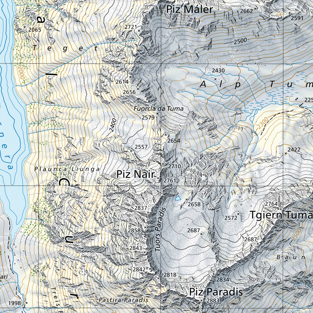 Santa Maria, 1:25,000 Map by SwissTopo | Avenza Maps
