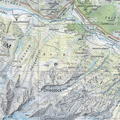 SwissTopo Scalettapass, 1:25,000 digital map