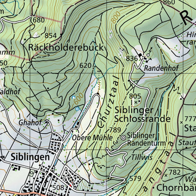 SwissTopo Schaffhausen, 1:50,000 digital map