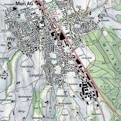 SwissTopo Schöftland, 1:25,000 digital map