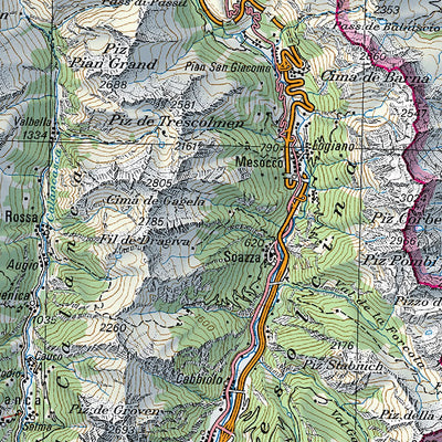 Südost-Schweiz Svizzera Sudest, 1:200,000 Preview 3